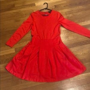 J Crew Red Long-Sleeve Dress size 10. Valentine’s!
